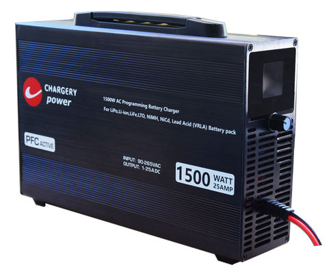 100V 1500W Ρυθμίσιμη τάση ρεύμα φορτιστή μπαταρίας C10325 4S έως 24S LiPo, NMC, LiFe, LiTo, Pb, 25A