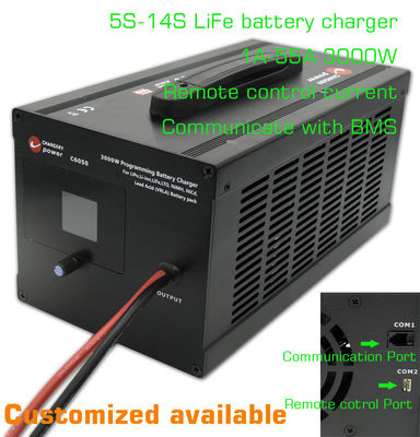 14S LFP Lithium Lifepo4 AC προς DC φορτιστή μπαταρίας Συστημα αποθήκευσης ενέργειας 51.1V 3000W