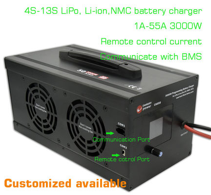ODM 13S NMC φορτιστή μπαταρίας λιθίου Li-ion 12v 54.6V 3000W