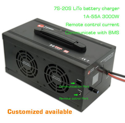 54V 3000W Lithium LTO LiTo Ac To Dc φορτιστή μπαταρίας 7S-20S 1A-55A